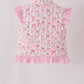 Pink bow ruffle vest