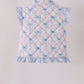 Sky floral bow ruffle vest