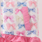 Hot pink bow ruffle vest