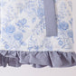 Blue floral ruffle vest