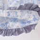 Blue floral ruffle vest