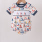 Blue Sailboat Smocked Bubble
