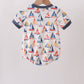 Blue Sailboat Smocked Bubble