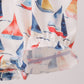Blue Sailboat Embroidered Ruffle Bubble