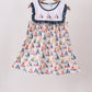 Blue Sailboat Embroidered Dress