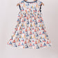 Blue Sailboat Embroidered Dress