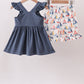 Blue Sailboat Smocked Ruffle Shorts Set