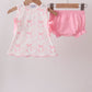 Pink Bow Print Bloomer Set