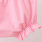 Pink Bow Print Bloomer Set