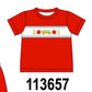 Red School Bus Smocked top