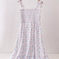 Blue Floral Smocked Mom Dress