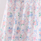 Blue Floral Smocked Mom Dress