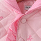 Pink corduroy bow embroidery ruffle jacket
