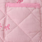 Pink corduroy bow embroidery ruffle jacket