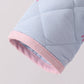 Blue corduroy bow embroidery ruffle jacket