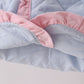 Blue corduroy bow embroidery ruffle jacket