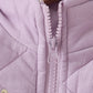 Purple corduroy bow embroidery ruffle vest