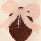 Cream Football French Knot Ruffle Dress