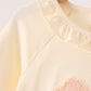 Cream Football French Knot Ruffle Dress