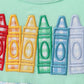 Mint Crayon Applique Dot Dress