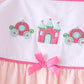 Pink Castle Embroidery Jacquard Pants Set