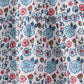 Blue floral smocked ruffle dress