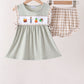 Green Scarecrow Embroidery Bloomer Set