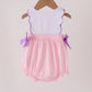 Pink Puppy Pumpkin Applique Bow Bubble
