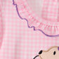 Pink Puppy Pumpkin Applique Bloomer Set