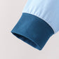 Blue character embroidery hoodie