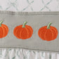 Sage pumpkin embroidery bow ruffle bloomer set
