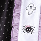 Black ghost spider embroidery ruffle pants set