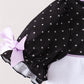 Black ghost spider embroidery ruffle dress