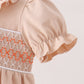 Khaki Pumpkin Smocked Ruffle Bubble