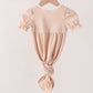 Khaki Pumpkin Embroidery Gown