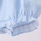 Blue Floral Smocked Lace Bubble