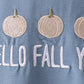 Blue Hallo Fall Y'ALL Pumpkin Romper
