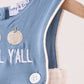 Blue Hallo Fall Y'ALL Pumpkin Bubble