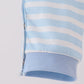 Blue Football Embroidery Stripe Romper