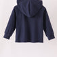 Navy Football Embroidery Hoodie