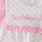 Pink Football Applique Ruffle Bubble