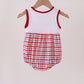 Red Alabama Roll Tide Embroidery Plaid Bubble
