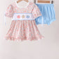 Pink Pumpkin Floral Embroidery Bloomer Set