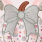 Pink pumpkin bow applique ruffle bubble