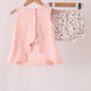 Pink pumpkin bow applique bloomer set