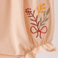 Khaki floral smocked bubble