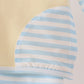 Blue airplane embroidery stripe vest set