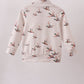 Khaki Duck Print Gingham Pullover