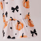 Bow pumpkin bamboo ruffle pajama set