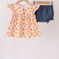 Pumpkin Bow Ruffle Bloomer Set